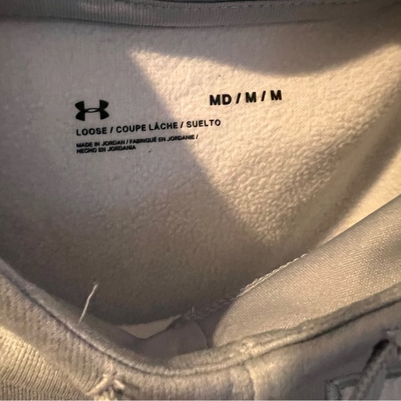 Under Armor Ladies Hoodie in Gray/white Size Medium - Picture 7 of 11